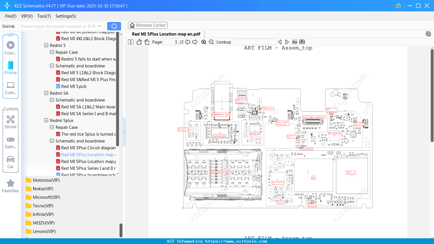 Xiaomi Xiaomi Redmi Red MI 5Plus Location Map En